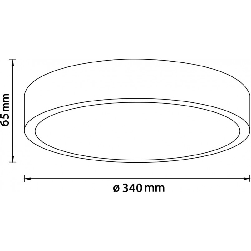 Plafon drewniany okrągły Moreen LED 34cm - Brilliant | Skandynawski