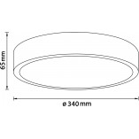 Plafon drewniany okrągły Moreen LED 34cm - Brilliant | Skandynawski