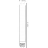 Żarówka dekoracyjna Bulb LED T30 5W 260LM 2200K 20cm ściemniana bursztynowa Lucide