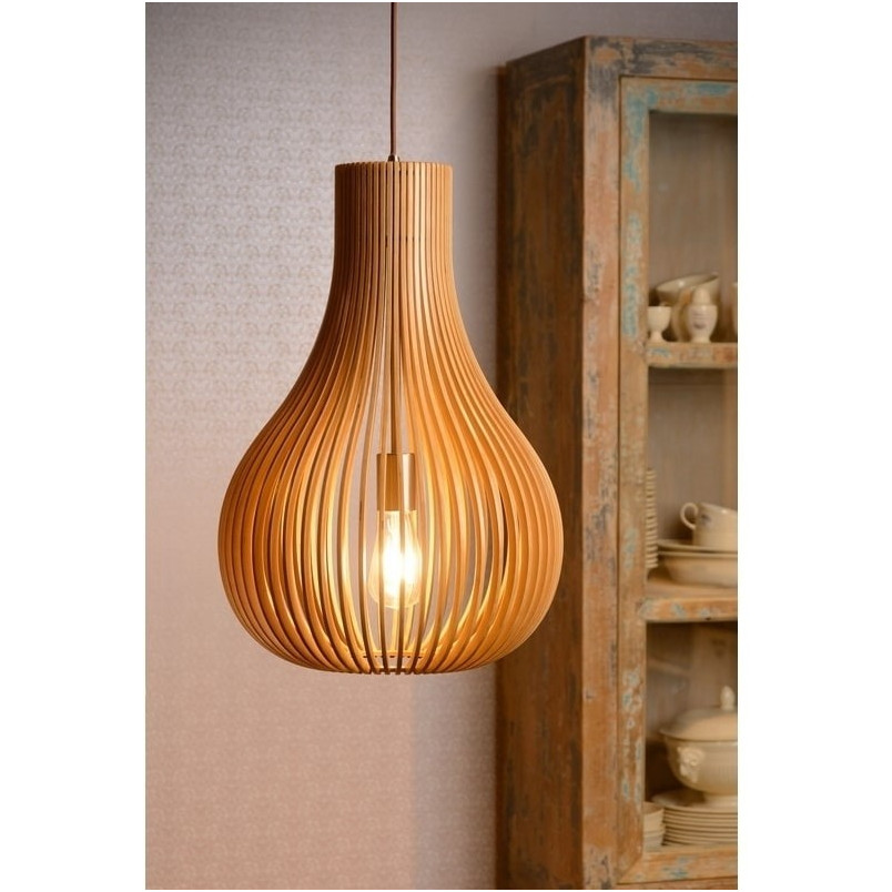 Lampa wisząca drewniana Bodo | Lucide - Skandynawski Design
