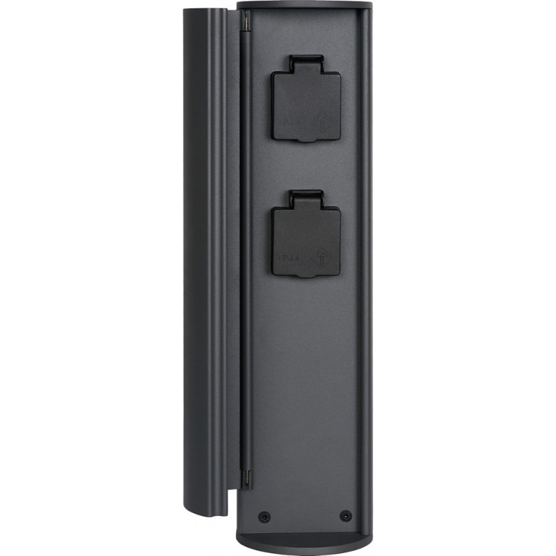 Gniazdo ogrodowe antracyt Lucide | Plug Box - Stylowe i funkcjonalne