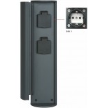 Gniazdo ogrodowe antracyt Lucide | Plug Box - Stylowe i funkcjonalne