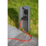 Gniazdo ogrodowe antracyt Lucide | Plug Box - Stylowe i funkcjonalne