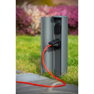 Gniazdo ogrodowe antracyt Lucide | Plug Box - Stylowe i funkcjonalne