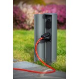 Gniazdo ogrodowe antracyt Lucide | Plug Box - Stylowe i funkcjonalne
