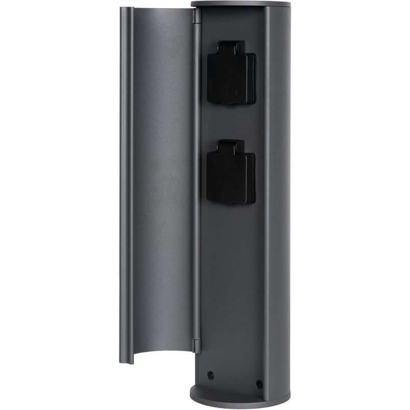 Gniazdo ogrodowe antracyt Lucide | Plug Box - Stylowe i funkcjonalne