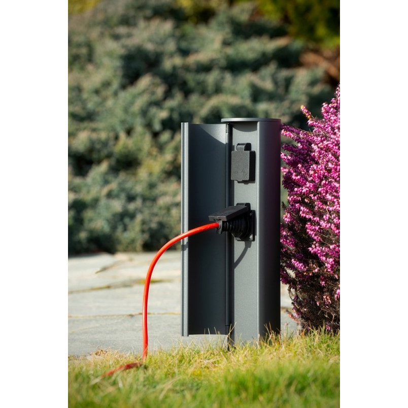 Gniazdo ogrodowe Plug box II antracytowe Lucide