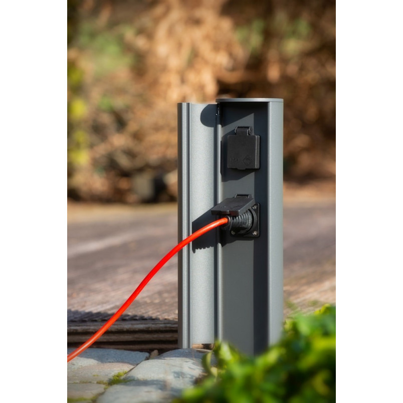 Gniazdo ogrodowe Plug box II antracytowe Lucide
