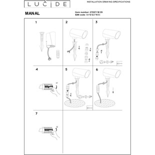 Lampa zewnętrzna Manal LED - Elegancki słupek ogrodowy Lucide