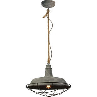 Lampa Wisząca Industrialna Rope | Szara, Betonowa - Brilliant