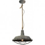 Lampa Wisząca Industrialna Rope | Szara, Betonowa - Brilliant