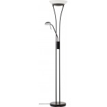Lampa podłogowa szklana antyczna Finn LED czarna - Brilliant