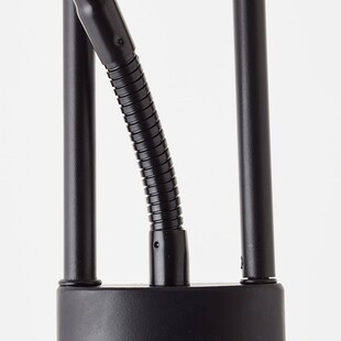 Lampa podłogowa szklana antyczna Finn LED czarna - Brilliant
