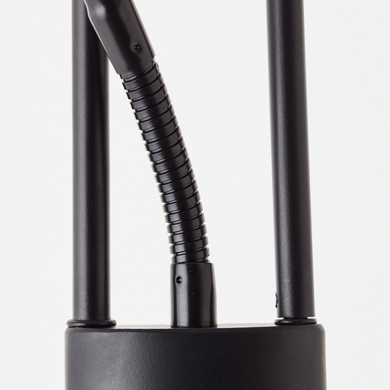 Lampa podłogowa szklana antyczna Finn LED czarna - Brilliant