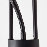 Lampa podłogowa szklana antyczna Finn LED czarna - Brilliant