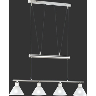 Lampa wisząca Stamina IV 80cm - Trio | Biały, Szkło