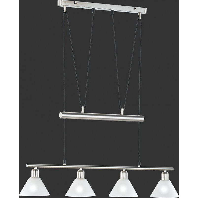 Lampa wisząca Stamina IV 80cm - Trio | Biały, Szkło