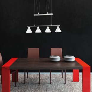Lampa wisząca Stamina IV 80cm - Trio | Biały, Szkło