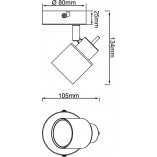 Kinkiet Loft Andres LED Czarny | Lampy Brilliant