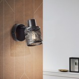 Kinkiet ażurowy Bano czarny Brilliant | Elegancki design