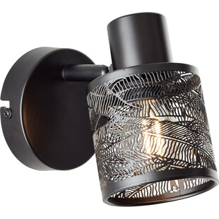 Kinkiet ażurowy Bano czarny Brilliant | Elegancki design