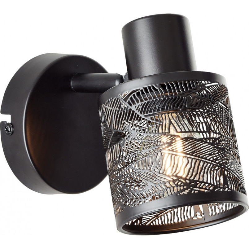 Kinkiet ażurowy Bano czarny Brilliant | Elegancki design