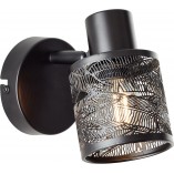 Kinkiet ażurowy Bano czarny Brilliant | Elegancki design