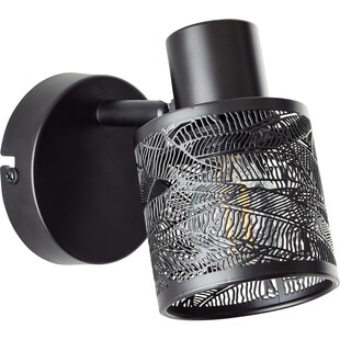 Kinkiet ażurowy Bano czarny Brilliant | Elegancki design