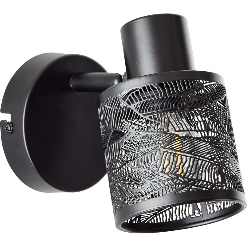 Kinkiet ażurowy Bano czarny Brilliant | Elegancki design