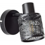 Kinkiet ażurowy Bano czarny Brilliant | Elegancki design