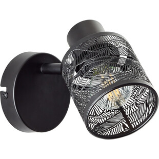 Kinkiet ażurowy Bano czarny Brilliant | Elegancki design