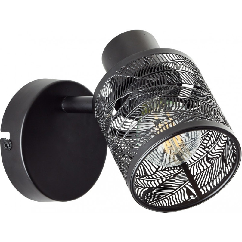 Kinkiet ażurowy Bano czarny Brilliant | Elegancki design