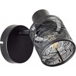 Kinkiet ażurowy Bano czarny Brilliant | Elegancki design