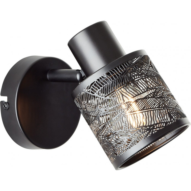 Kinkiet ażurowy Bano czarny Brilliant | Elegancki design