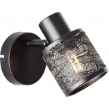 Kinkiet ażurowy Bano czarny Brilliant | Elegancki design