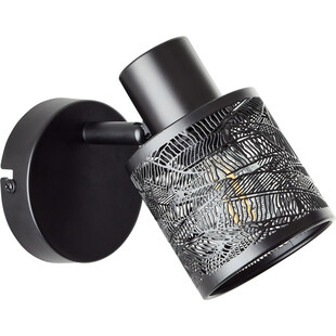Kinkiet ażurowy Bano czarny Brilliant | Elegancki design