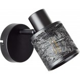 Kinkiet ażurowy Bano czarny Brilliant | Elegancki design