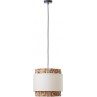 Lampy drewniane | Lampa wisząca boho z abażurem Waterlilly 35cm beżowa Brilliant do salonu sypialni i kuchni
