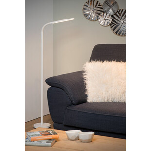 Lampa podłogowa minimalistyczna Gilly LED biała Lucide