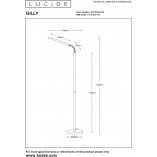 Lampa podłogowa minimalistyczna Gilly LED czarna Lucide