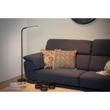 Lampa podłogowa minimalistyczna Gilly LED czarna Lucide