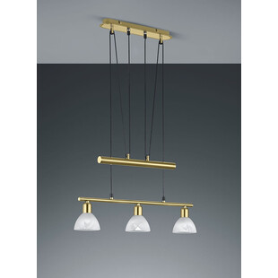 Lampa wisząca Levisto III | Biała, Mosiądz | Trio