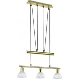 Lampa wisząca Levisto III | Biała, Mosiądz | Trio