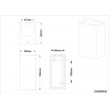 Kinkiet ogrodowy Roya Square biały Trio | Oświetlenie zewnętrzne