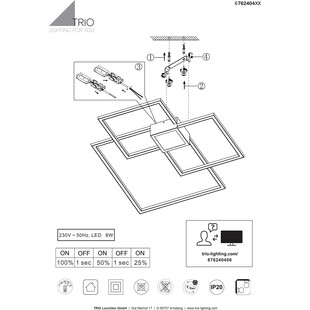 Plafon LED Hydra III Trio - Nowoczesny Design, 65cm