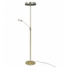 Lampy podłogowe do salonu | Lampa podłogowa nowoczesna z lampką do czytania Franklin II LED patyna Trio