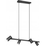 Lampa wisząca czarna Marley IV Trio - 80cm, 4 reflektory
