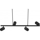 Lampa wisząca czarna Marley IV Trio - 80cm, 4 reflektory