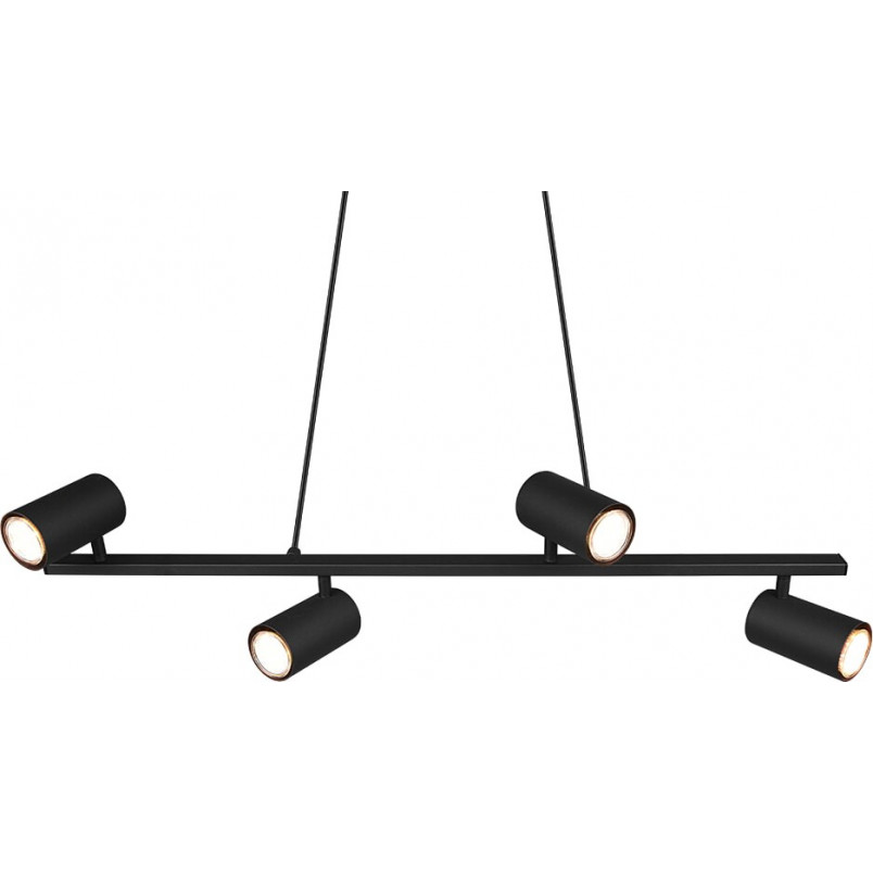Lampa wisząca czarna Marley IV Trio - 80cm, 4 reflektory