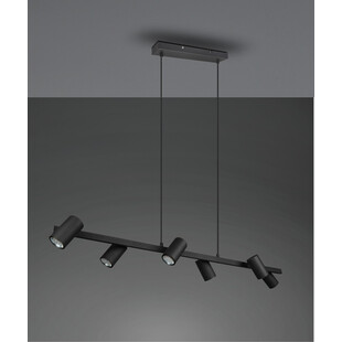 Lampa wisząca Marley VI czarna Trio | 115cm, 6 punktów GU10